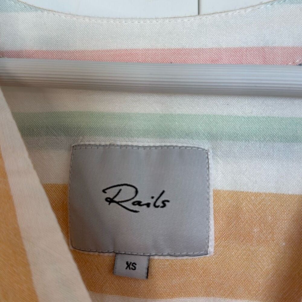 Rails Suri linen blend striped shirt dress size xs - Picture 5 of 12